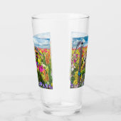 Fawn Birds Field of Flowers Glas (Rechts)