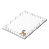 Fawn Boxer Cute Cartoon Dog Notitieblok (Linkerzijde)