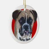 Fawn Boxer Dog-kerstversiering Keramisch Ornament (Rechts)