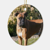 Fawn Boxer Dog Standing Keramisch Ornament (Links)