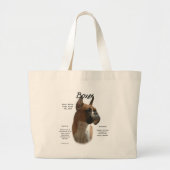 Fawn Boxer Geschiedenis Grote Tote Bag (Voorkant)