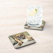 Fawn Boxer Pup Bier Onderzetter (Rechterzijde)