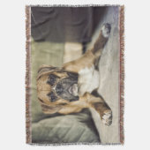 Fawn Boxer Pup Deken (Voorkant Verticaal)