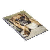 Fawn Boxer Pup Notitieboek (Rechterzijde)