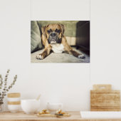 Fawn Boxer Pup Poster (Keuken)