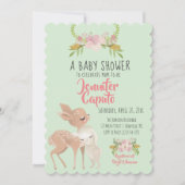 Fawn & Bunny Baby shower Kaart (Voorkant)