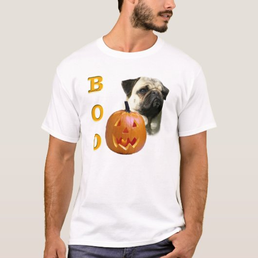 Fawn Coated Pug Boo T-shirt (Voorkant)