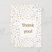 Fawn Confetti Waterverf Stippen Bedankt Card (Voorkant / Achterkant)