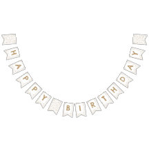 Fawn Confetti Waterverf Stippen Bunting Flag