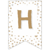 Fawn Confetti Waterverf Stippen Bunting Flag Vlaggetjes (Tweede vlag)