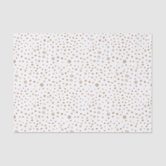 Fawn Confetti Waterverf Stippen Tissue Paper Tissuepapier (Voorkant)