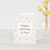 Fawn Confetti Waterverf Stippen Verjaardag Kaart (Gele Bloem)