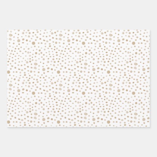 Fawn Confetti Waterverf Stippen Wrapping Paper (Voorkant 2)