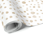 Fawn Confetti Waterverf Stippen Wrapping Paper Cadeaupapier (Rol Hoek)