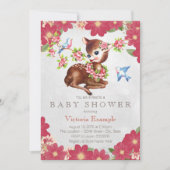  Fawn Deer Baby shower Kaart (Voorkant)