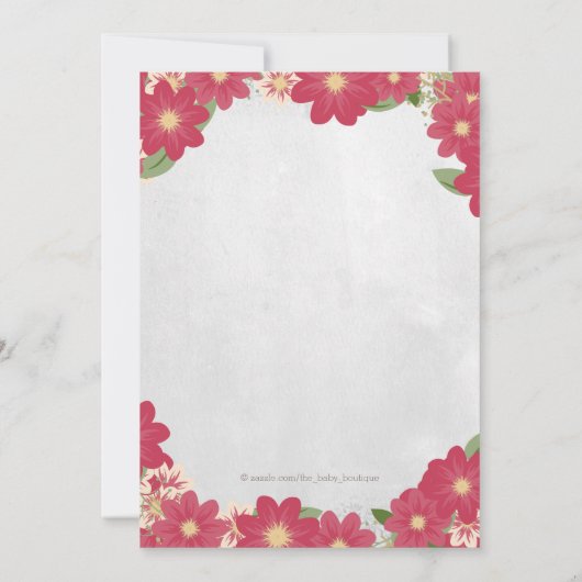  Fawn Deer Baby shower Kaart (Achterkant)