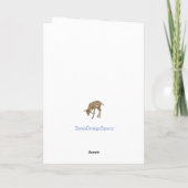 Fawn Deer in Snow Holiday Greeting Card Feestdagen Kaart (Achterkant)