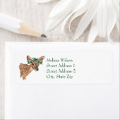 Fawn Deer Kerst retour adreslabels Etiket (Insitu)