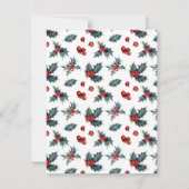 Fawn Deer kerstparty nodigt uit Kaart (Achterkant)