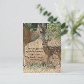 Fawn Deer Natuur Wildlife Christelijke Creationart Briefkaart (Staand voorkant)