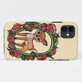 Fawn Deer Red Roses Case-Mate iPhone Case (Achterkant (horizontaal))