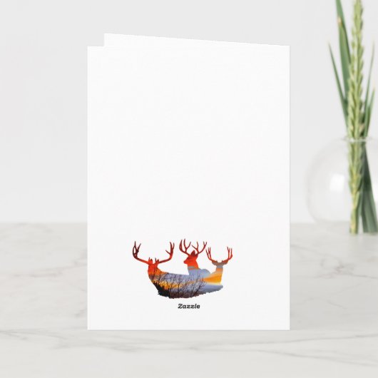 Fawn deer watercolor  kaart (Achterkant)