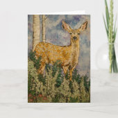 Fawn deer watercolor  kaart (Voorkant)