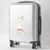 Fawn en Tan Royal Borzoi Die Cut Vinyl Sticker (Koffer)