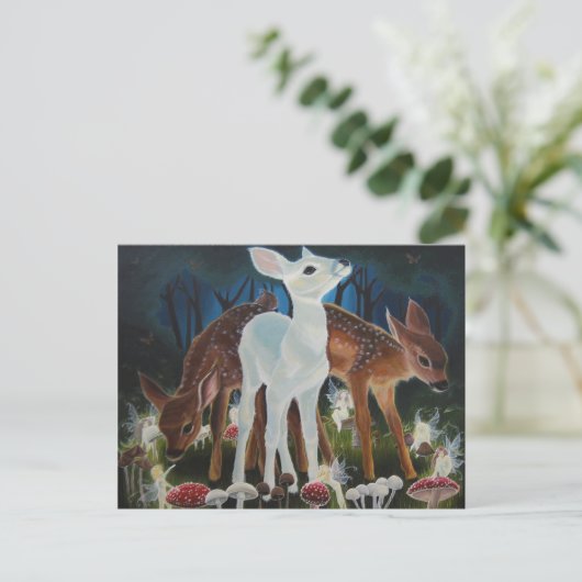 Fawn Faery Ring Briefkaart (Staand voorkant)