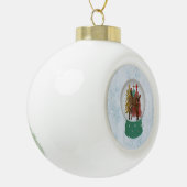 FAWN & FALCON SNEEUWWERELDBOL KERAMISCHE BAL ORNAMENT (Links)