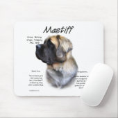 Fawn Fluffy Mastiff Geschiedenis Muismat (Met muis)