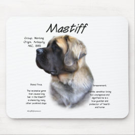 Fawn Fluffy Mastiff Geschiedenis Muismat