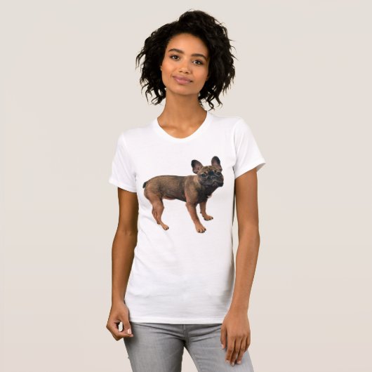 Fawn Frans Bulldog T-shirt (Voorkant volledig)