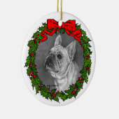 Fawn French Bulldog Art van Glenda S. Harlan Keramisch Ornament (Rechts)