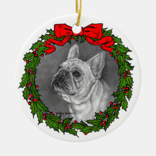 Fawn French Bulldog Art van Glenda S. Harlan Keramisch Ornament