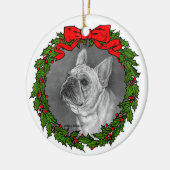 Fawn French Bulldog Art van Glenda S. Harlan Keramisch Ornament (Links)