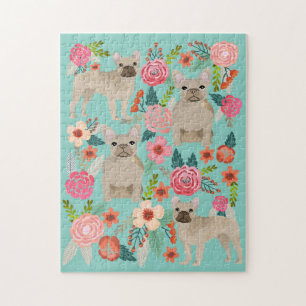 Fawn French Bulldog  Florals Legpuzzel