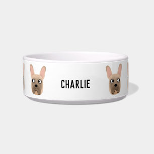 Fawn French Bulldog Name Bowl Voerbakje