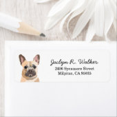 Fawn French Bulldog Return Address Label (Insitu)