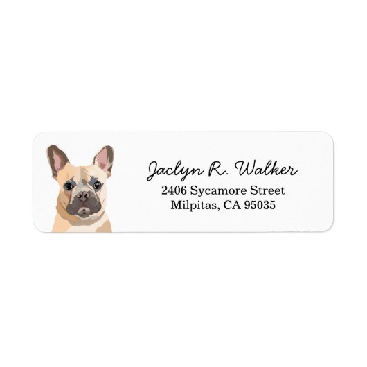 Fawn French Bulldog Return Address Label (Voorkant)
