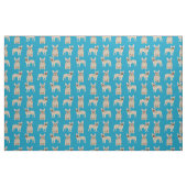 Fawn Frenchie Dog Blauwgroen Stof (Fat Quarter)