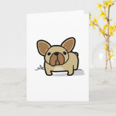 Fawn Frenchie Kaart (Gele Bloem)