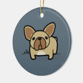 Fawn Frenchie Keramisch Ornament (Links)