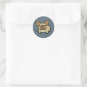 Fawn Frenchie Ronde Sticker (Tas)