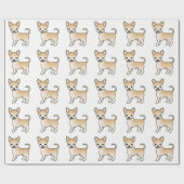 Fawn Gladharige Chihuahua Mooie Hond Patroon Cadeaupapier (Vlak)