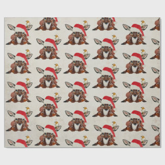 FAWN & GOLDEN BIRD CHRISTMAS CADEAUPAPIER