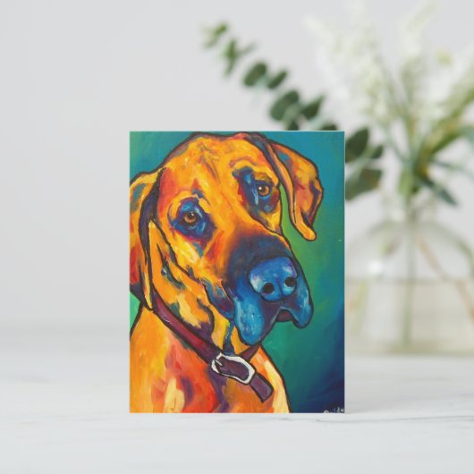 Fawn Great Dane Briefkaart (Staand voorkant)