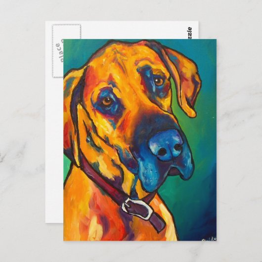 Fawn Great Dane Briefkaart (Voorkant / Achterkant)