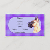 Fawn Great Dane Check Visitekaartje (Voorkant)