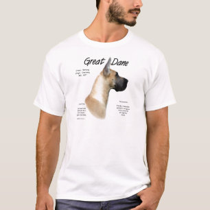 Fawn Great Dane Geschiedenis Ontwerp T-shirt